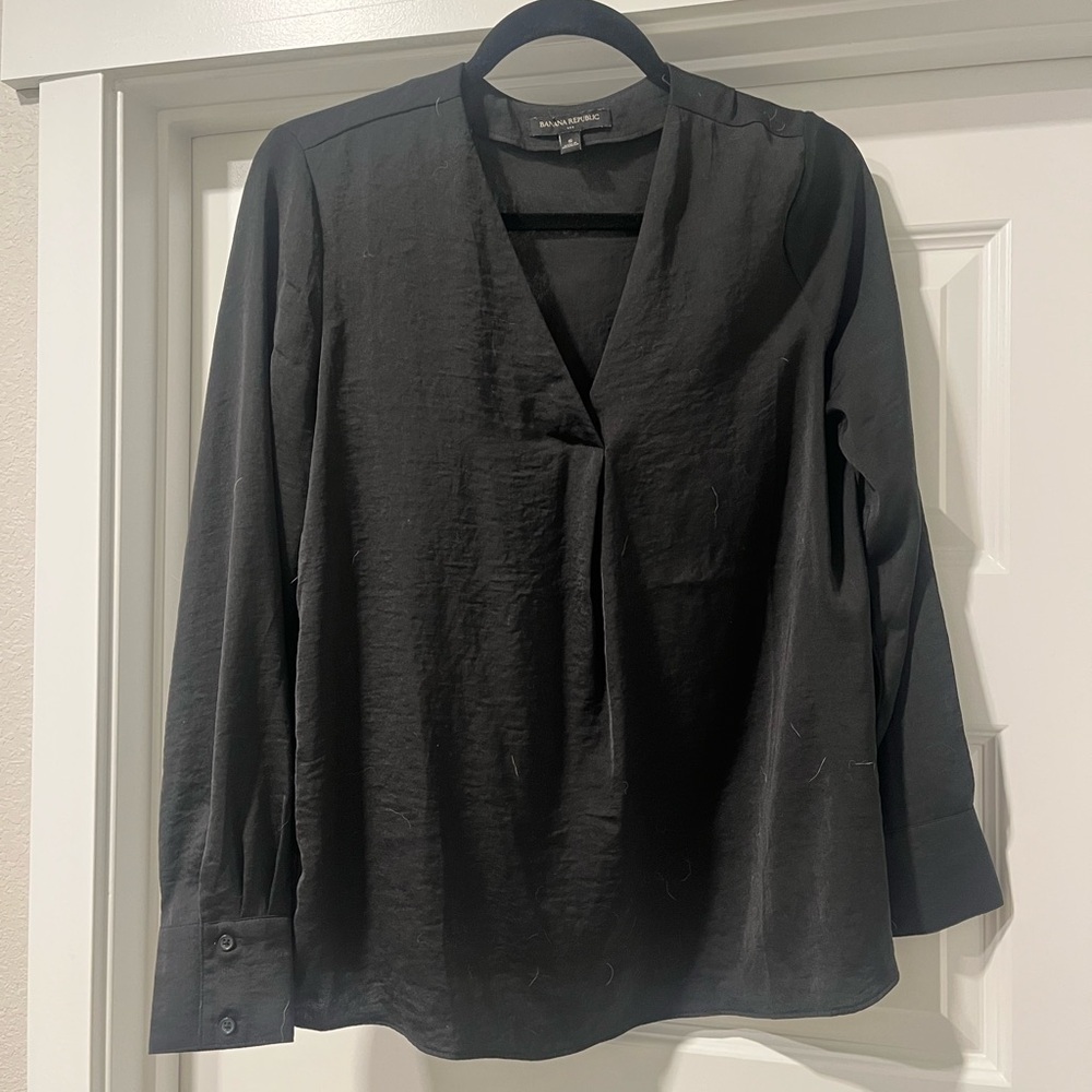 Banana Republic Charcoal Blouse